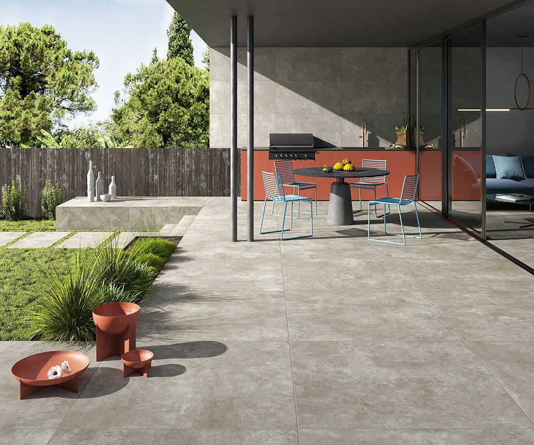 Urbanixx Gres Palermo Terrassenplatte Greige Matt 60x60 cm rektifiziert R11/B 