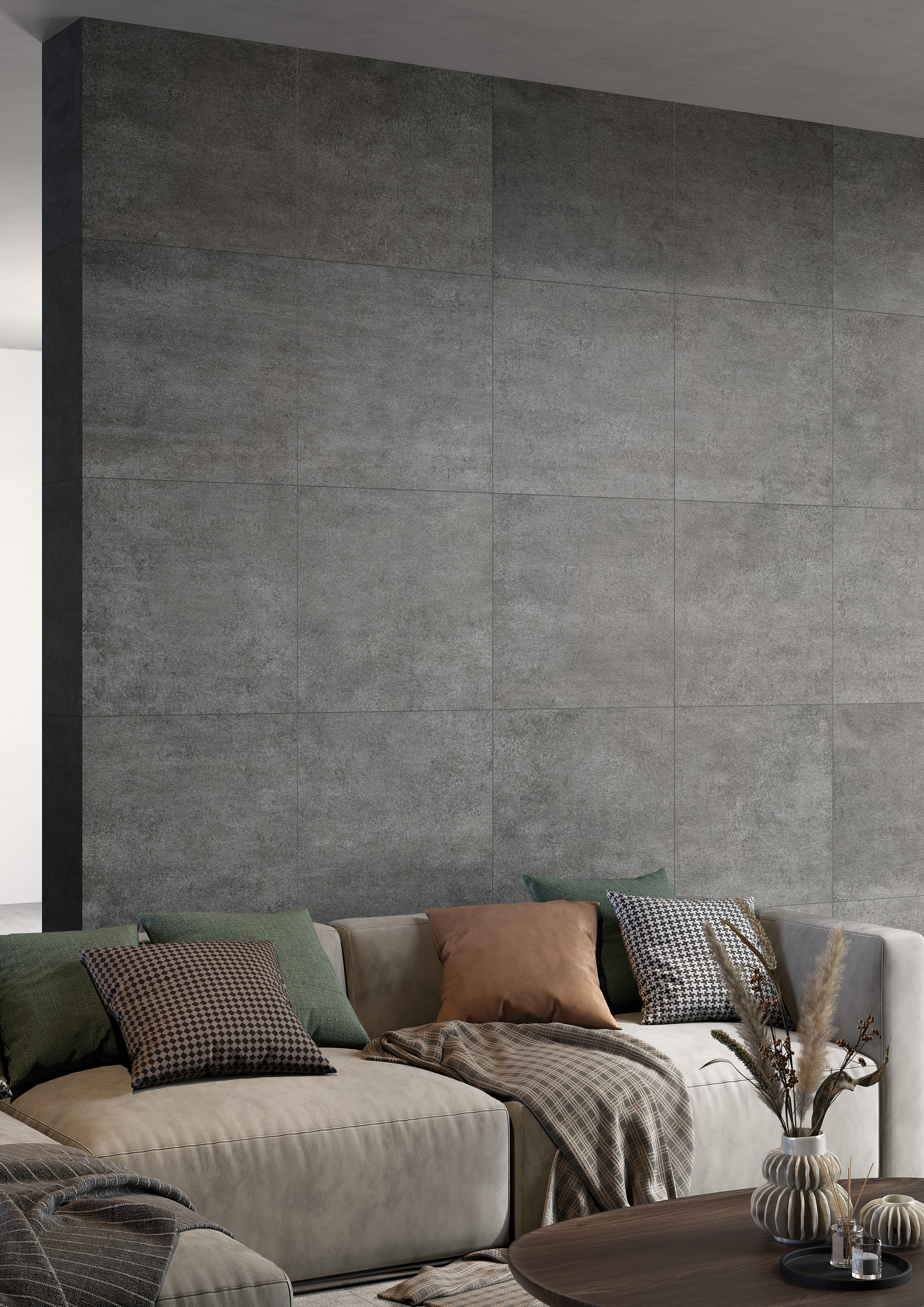 Urbanixx Gres Clay Stone Bodenfliese Betonoptik Dunkelgrau Matt 30x60 rektifiziert R10