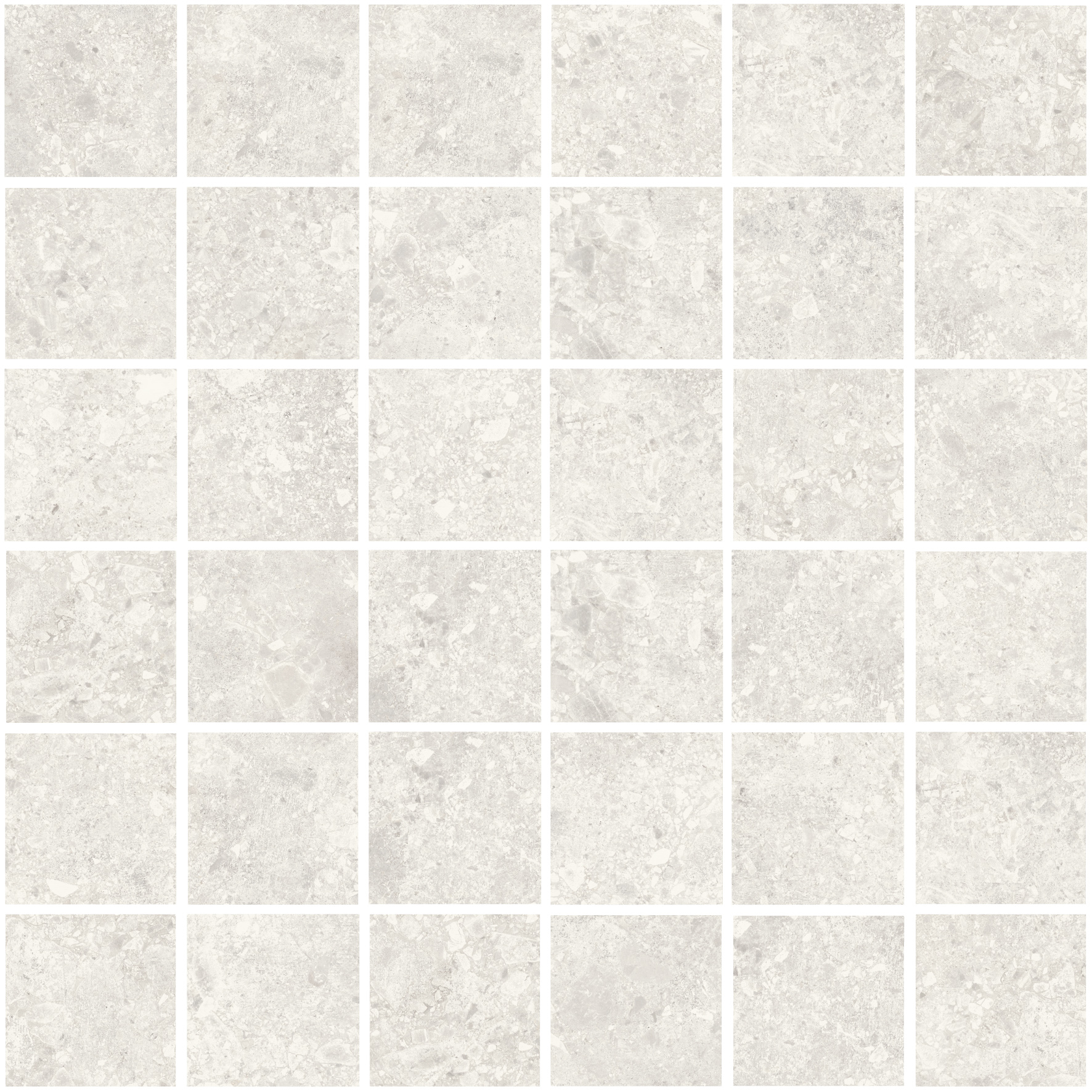 Urbanixx Gres Kyoto Mosaik Terrazzooptik Weiß Matt 30x30 (5x5) cm R10