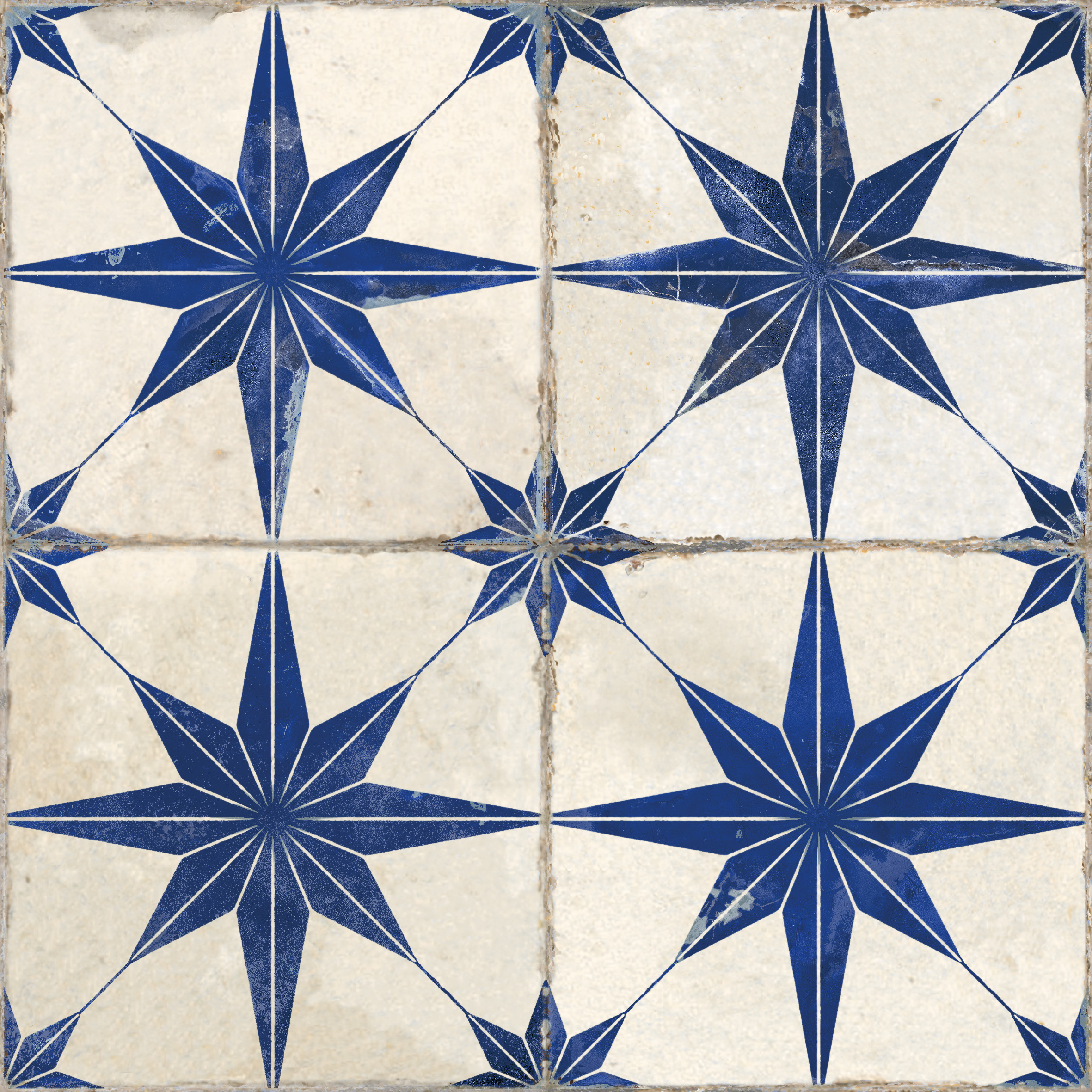 Peronda Star LT Retrofliese Vintageoptik Blau Matt 45x45 cm R10